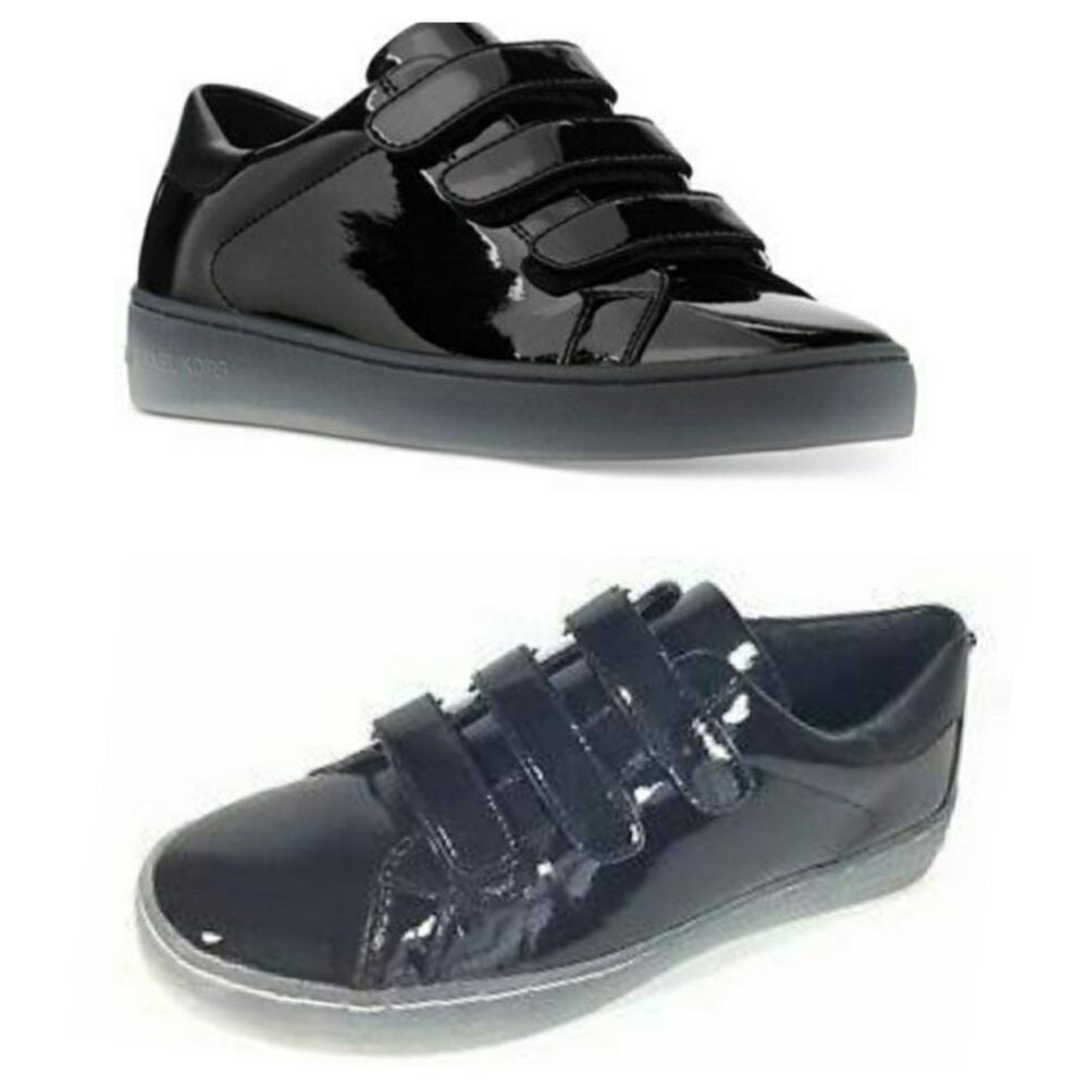 Michael Kors Craig  Black Patent Logo Fashion